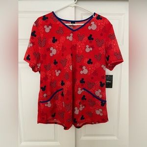 Disney Mickey Mouse Scrub Top XL